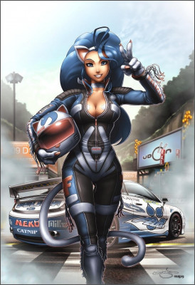 Darkstalkers: Race Car Driver Felicia pin-up (2009)