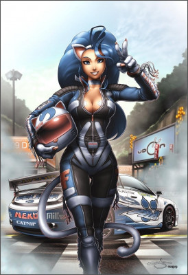 03585.jpg (153.78 KiB) Viewed 217992 times Darkstalkers: Race Car Driver Felicia pin-up (2009)