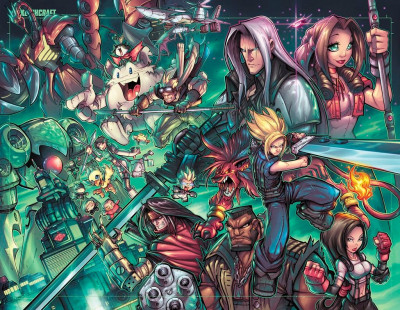 90s Gaming Final Fantasy 7 Tribute Print by Rob Duenas [2017]