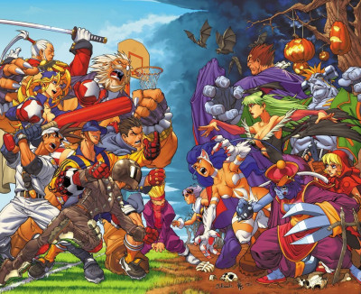 Unused Rival Schools Vs. Darkstalkers cover by Mark Brooks [2005]