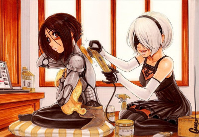 Alita getting a buff and polish from 2B by Omar Dogan [2018]