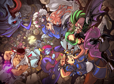 Street Fighter VS. Darkstalkers by ironpinky [2017]