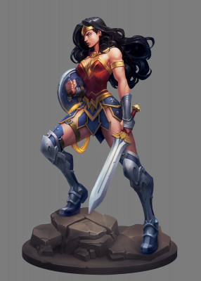 Wonder Woman fan art by Joe Mad and Grace Liu [2017]