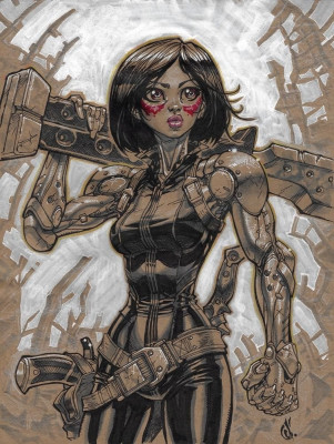Alita: Battle Angel commission by Carlos D'Anda [2009]