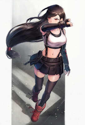 FFVII Tifa fanart by 黒井ススム [2020]