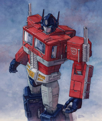 Optimus Prime watercolor commission by Hector Trunnec [2018]