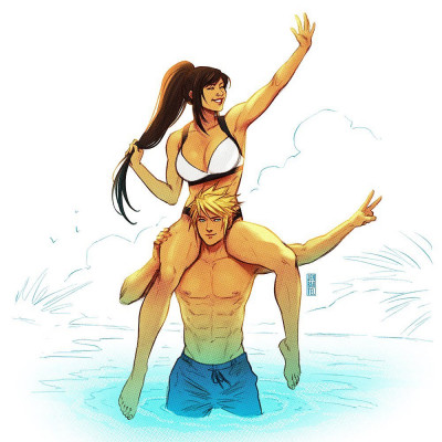 FFVII Last days of summer at Costa Del Sol by heyjenbartell [2020]