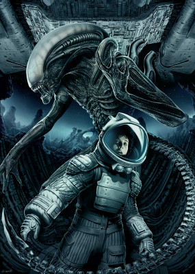 Alien - Xenomorph and Ripley by Genzoman [2020]