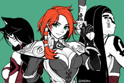 Ahri, Miss Fortune and Illaoi by vmatbox [2020]