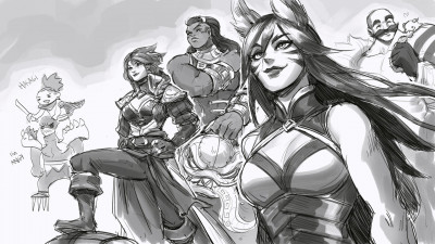 Ahri, Miss Fortune, Illaoi, Braum, Yasuo and Pyke by marcosuchima [2020]