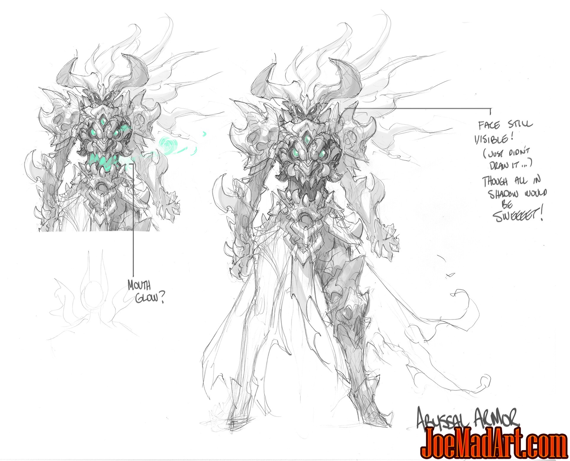 Joemadart Com Darksiders 3 Fury Abyssal Armor Unused Concept Art