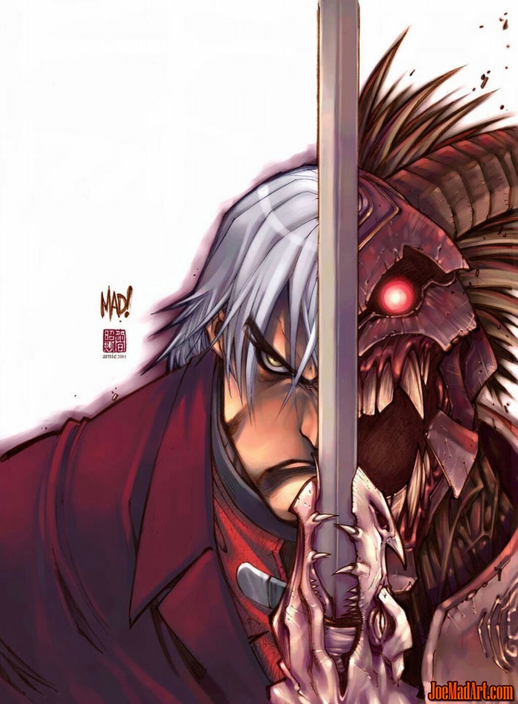 dante (devil may cry and 1 more) drawn by maozhu