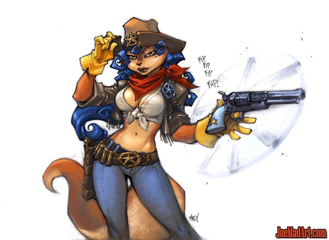 Carmelita Fox,Color,Concept art,Game,Sly Cooper,Sony,Vigil Games.