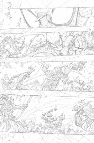Avenging Spider-Man Volume 1 issue #1 page 1 (Pencil)