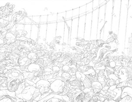 Avenging Spider-Man Volume 1 issue #1 double page 6 and 7 (Pencil)