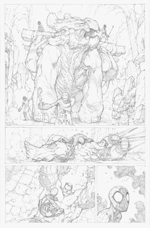 Avenging Spider-Man Volume 1 issue #2 page 6 (Pencil)