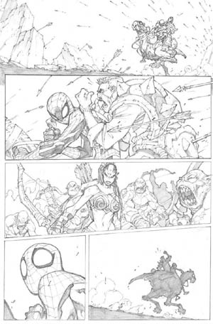 Avenging Spider-Man Volume 1 issue #3 page 1 (Pencil)