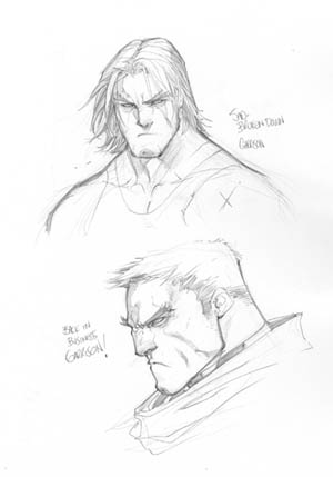 Battle Chasers Anthology Garrison portrait sketchs