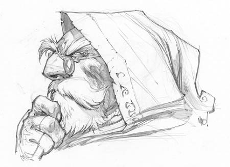 Battle Chasers Anthology Knolan portrait sketch (Pencil)