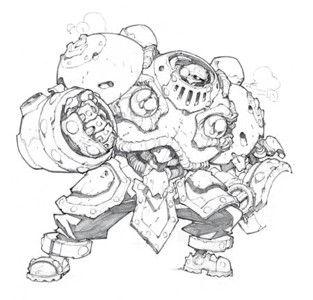 Battle Chasers NightWar Calibretto 1st concept (Pencil)