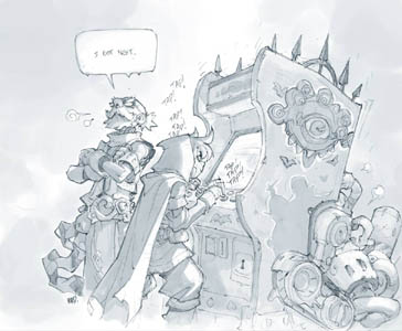 Battle Chasers Nightwar game tavern mini game stretch goal (Pencil)