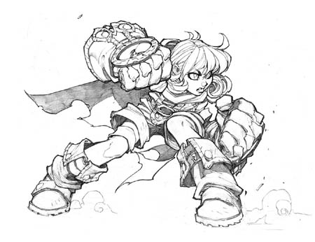 Gully concept art for Battle Chasers game