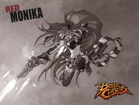 Battle Chasers Nightwar game Red Monika 1st wallpaper (Texture)