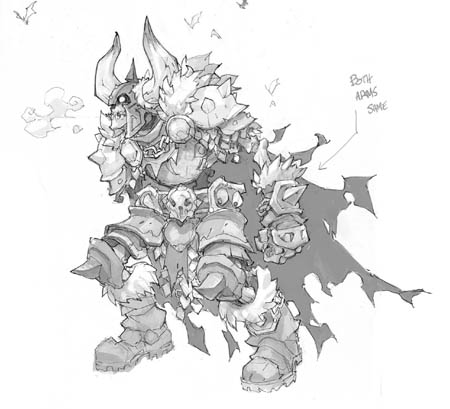 Battle Chasers NightWar Skeleton Champion concept art