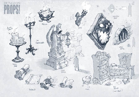 Battle Chasers Nightwar game 1st props concept art (Texture)