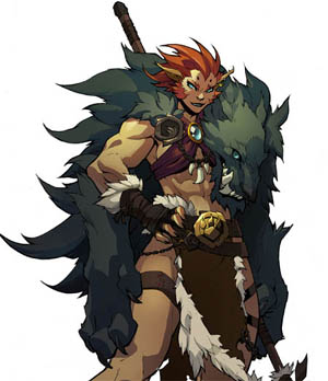 Battle Chasers Nightwar in-game Beastmaster art (Color)