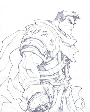 Battle Chasers Nightwar in-game Garrison Portrait (Pencil)