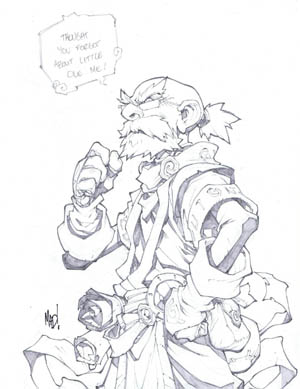 Battle Chasers Nightwar in-game Knolan Portrait (Pencil)