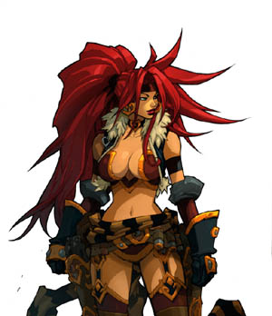 Battle Chasers Nightwar Red Monika game Portrait