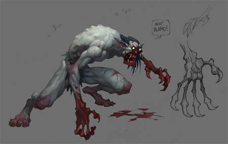 Battle Chasers NightWar Vampire Ghoul concept art (Color)