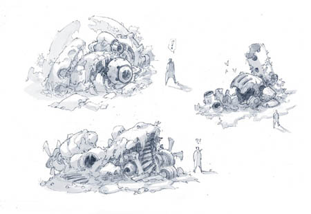 Battle Chasers NightWar wreckage  (Sketch)