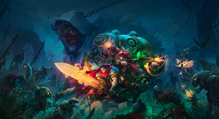 Battle Chasers Nightwar key art 2 wallpaper variants (CoverA)