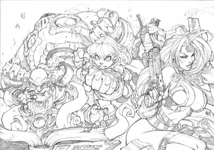 Battle Chasers Anthology Poster (Pencil)