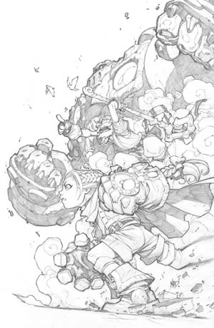 NYCC 2013 Battle Chasers print #2 (Pencil)