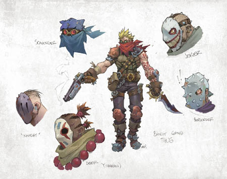 Battle Chasers Nightwar bandit gang thugs concept art (Color)