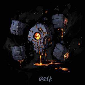 Battle Chasers Nightwar Earth elemental concept art (Color)