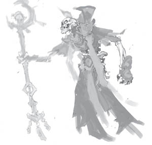 Battle Chasers Nightwar lich concept art (Sketch)