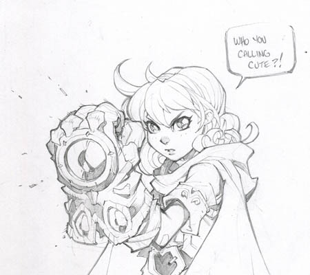 Battle Chasers NightWar Gully sketch (Pencil)