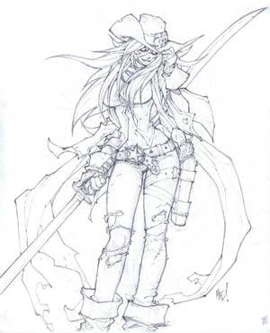 Cannon Busters Tiephoyd concept art (Pencil)