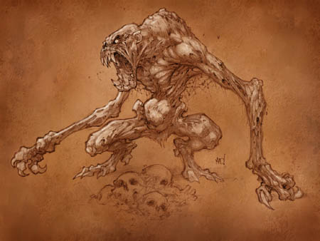 Darksiders Bone Harvester concept art (Color)