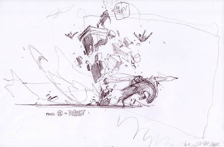 Darksiders: Ruin dash attack concept art (Sketch)