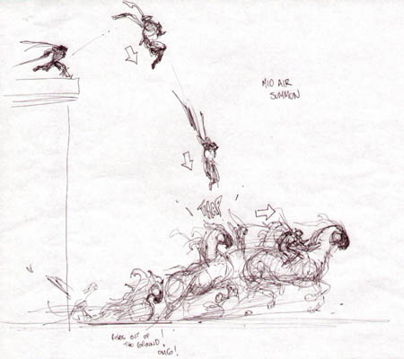 Darksiders: Ruin summoning concept art (Sketch)