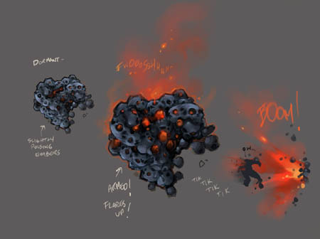 Darksiders Wallclimb Detonator monster concept art (Color)