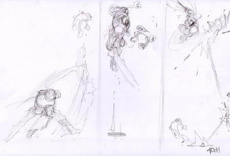 Darksiders: War launch slam concept art (Sketch)