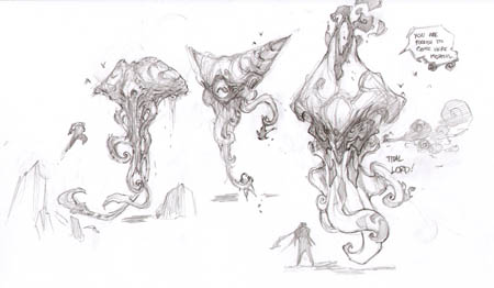 Darksiders "Harbor reject" concept art sketch 