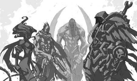 Darksiders in-game cutscene concept art (Sketch)